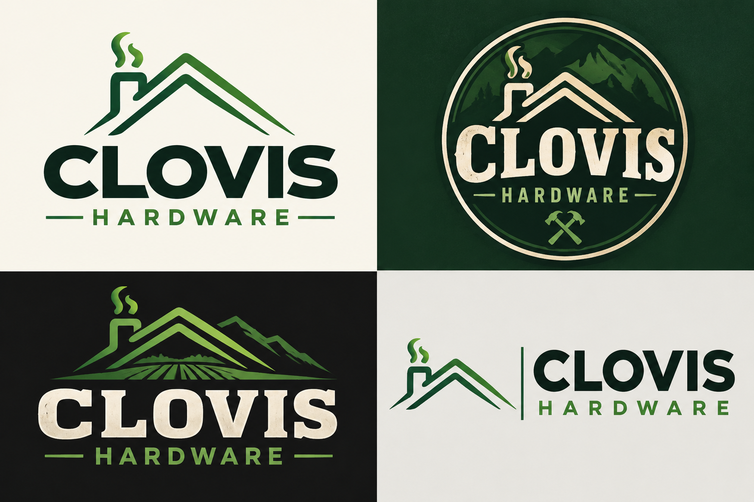 Clovis Hardware logo design concepts